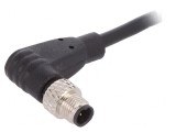 Conector M5 Mufă Tată 3 PIN 1A Unghi IP67 60V