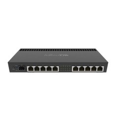 Router 10 x Gigabit, 1 x SFP+ 10Gbps, 1 x PoE, RouterOS L5, 1U - Mikrotik RB4011iGS+RM