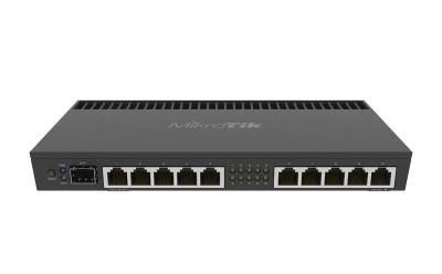 Router 10 x Gigabit, 1 x SFP+ 10Gbps, 1 x PoE, RouterOS L5, 1U - Mikrotik RB4011iGS+RM foto