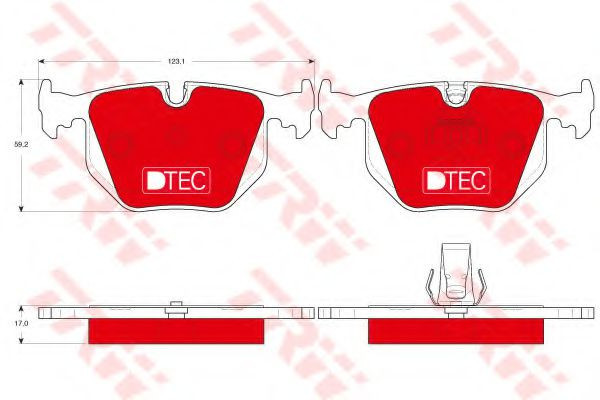 Set placute frana,frana disc BMW X3 (E83) (2004 - 2011) TRW GDB1530DTE