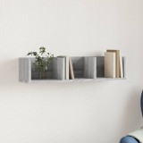 vidaXL Dulap de perete, gri sonoma, 75x18x16,5 cm, lemn compozit