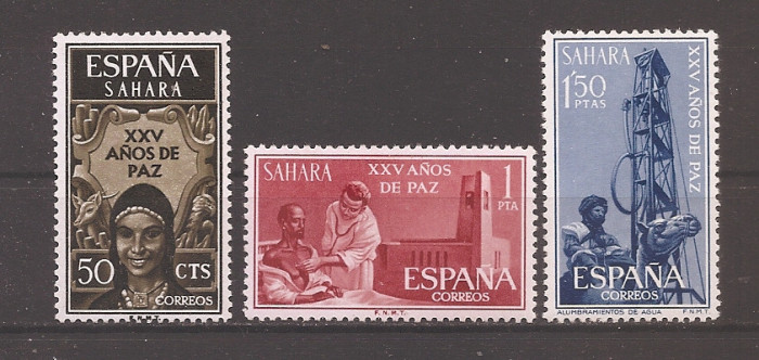 Sahara Spaniola 1965 - Sărbătorirea a 25-a aniversare a păcii, MNH