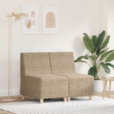 vidaXL Unitate Sofa Modulară Fără Brațe 2 pcs Gri deschis 3399789 foto