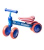 Bicicleta Mini Copii KIK, Fara Pedale, 4 Roti, Albastra, 1-3 Ani, Roti Spuma EVA, Cadru Metalic, Max 50kg