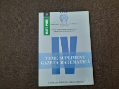 TEME SUPLIMENT GAZETA MATEMATICA CLASA A IV A RADU GOLOGAN 25/3