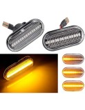 Set 2 Semnalizari Aripa LED dinamice cu sticla clara pentru Renault Clio, Espace, Master, Megane, Trafic, Dacia