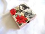 Cutie din lemn decorata de craciun 40055
