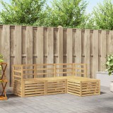 vidaXL Set de canapele de exterior 4 pcs Alb Lemn Solid de Acacia 3391614