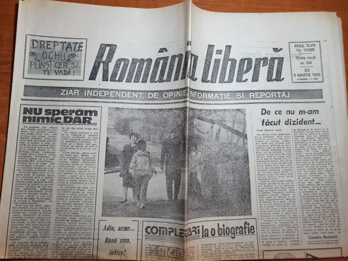 romania libera 8 martie 1990-privatizarea pro sau contra,teroristii in proces