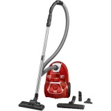 Aspirator cu sac Compact Power Parquet RO3953EA, 750 W, 28kWh/an, 3 l, tub telescopic metalic, sac Hygiene+, rosu, Rowenta