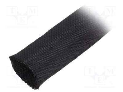 Tresă &amp;Oslash;tresă HELLERMANNTYTON 4&amp;divide;5mm PET poliester neagră 70&amp;divide;125&amp;deg;C crestată foto
