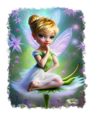 Sticker decorativ Tinkerbell, Verde, 70 cm, 11085ST foto