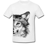 Tricou &quot; Black and white fox &quot;