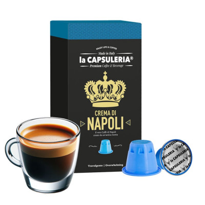 Cafea Crema di Napoli, 100 capsule compatibile Nespresso, La Capsuleria foto