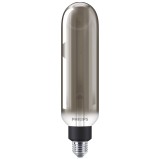 Bec LED filament Philips tubular T65 E27 6.5 W 200 lm lumina calda 1800 K, fumuriu, dimabil