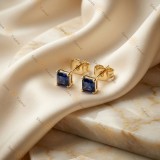 Cercei Safirul Geometric , Cercei placati 14K