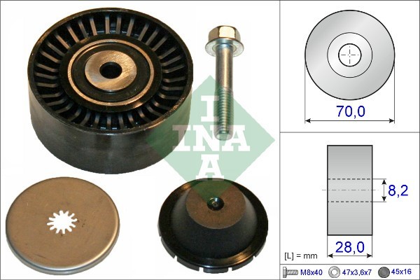 INA 532 0600 10 Rola ghidare/conducere, curea transmisie