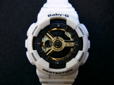 Ceas Sport Dama Casio G-SHOCK BABY-G White&amp;amp;Gold (Copil) ALB-CASUAL-NOU foto