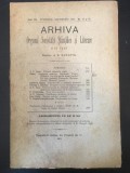 Arhiva - Organul Societatei Stiintifice si Literare Anul XII Noiembrie-Decembrie 1901 No. 11 si 12