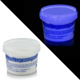 Vopsea invizibila fluorescenta reactiva UV, transparenta albastra - 100 g