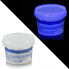 Vopsea invizibila fluorescenta reactiva UV, transparenta albastra - 100 g foto