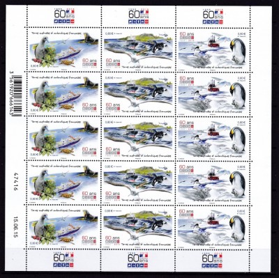 TAAF 2015 fauna marina MI 891-893 kleib. MNH w57 foto