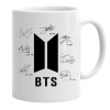 Cana alba personalizata trupa bts signatures, INOVATIX&reg;. 330ml, Oem