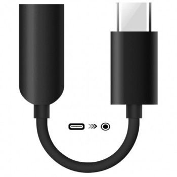 Adaptor Xiaomi USB tip C la jack audio de 3,5 mm negru foto