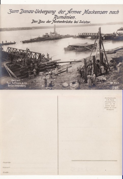 Tipuri-militara,WWI,WK1-pod de pontoane pe Dunare,Zimnicea- Svistov-Mackensen