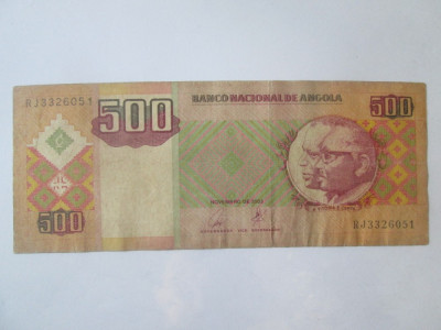 Rara! Angola 500 Kwanza 2003 foto