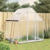 Sera Gradina Gossi Argintie 169x169x202cm Aluminiu &amp; Policarbonat, Cadru Baza Inclus, Protectie UV, Aerisire Optima