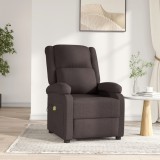 VidaXL Fotoliu de masaj electric, maro &icirc;nchis, material textil