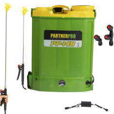 Pompa de stropit cu acumulator PartnerPro, 14 L, suprafata de lucru 540 mp