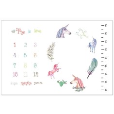 Noua Paturica plusata pentru fotografii 100x150 cm Drool (Model: Unicorni)