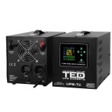 UPS TED Electric 2000VA/1200W cu sinus pur, AVR si baterie externa 12V