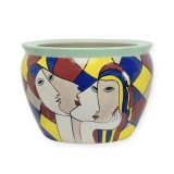 Vas Art Deco din portelan pictat PM-6