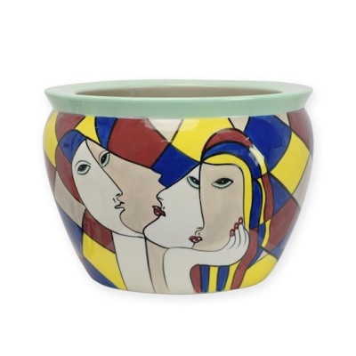 Vas Art Deco din portelan pictat PM-6 foto