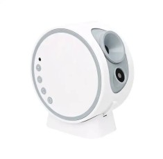 Lampa de veghe de tip proiector stele, Galaxy Star, camera copii, 8 discuri de proiectie cu sistemul solar, pamant, luna si galaxii, Alb foto
