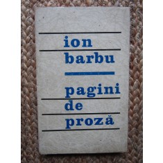 Ion Barbu - Pagini de proza