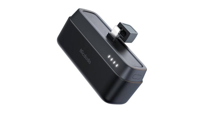 Mcdodo Power Bank MC-6281 20W, 5000mAh cu conector Lightning (negru)