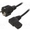 Cablu LIAN DUNG 3x1mm2 CEE 7/7 mufă IEC C13 mamă 90&deg; PVC 3m 16A