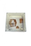 Raft decorativ Duraline, culoare alb, forma patrata, 28x28x12cm