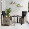 VidaXL Set de masă pentru grădină cu pernă 3 pcs Gri Rattan poli 3379618