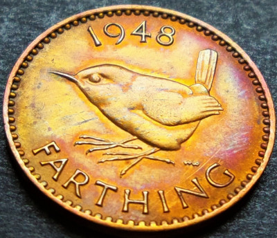 Moneda istorica FARTHING - ANGLIA, anul 1948 * cod 4597 B foto