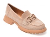 Mocasini GRYXX nude, V856G45, din piele intoarsa