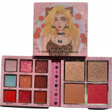 Paleta de farduri make-up Flippy, 9 culori, highlight, blush, multicolor