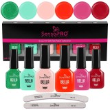 Cumpara ieftin Set 6 Oje Semipermanente BELLA SensoPRO Milano, Glossy Fantasy