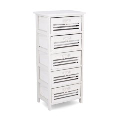 Comoda lemn alb Leny 40x29x90h