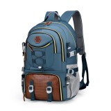 Rucsac Multifunctional pentru Calatorie, pentru Alpinism, Voiaj, Drumetii, din Panza Oxford, 34x16x52 cm, Albastru Marin