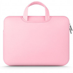 Husa Geanta Upzz Tech Protect Airbag Compatibila Cu Laptop 13 Inch ,roz foto